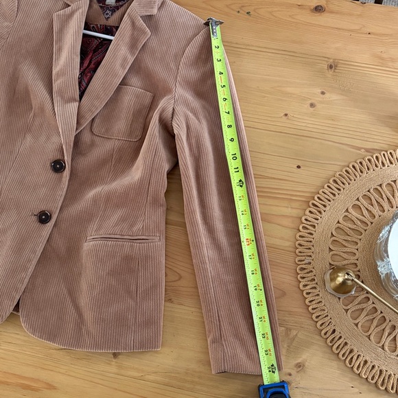 Tommy Hilfiger Tan Corduroy Jacket Paisley Lining Elbow Patch women’s 4 preppy - Picture 12 of 15